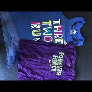 Girls size 3 and 4 athletic shirts. Bundle